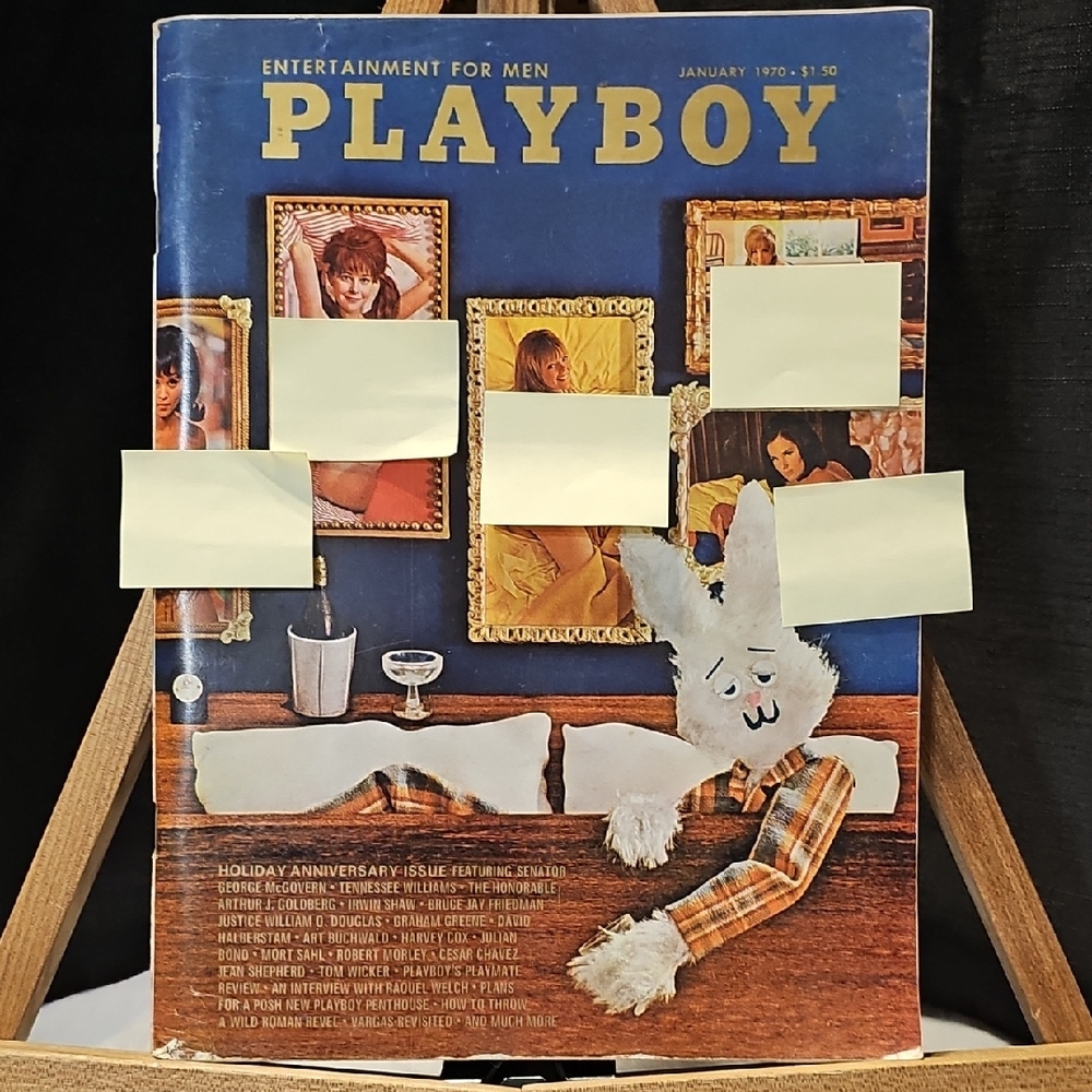 PLAYBOY January 1970 Edition with Blue and Gold Accents